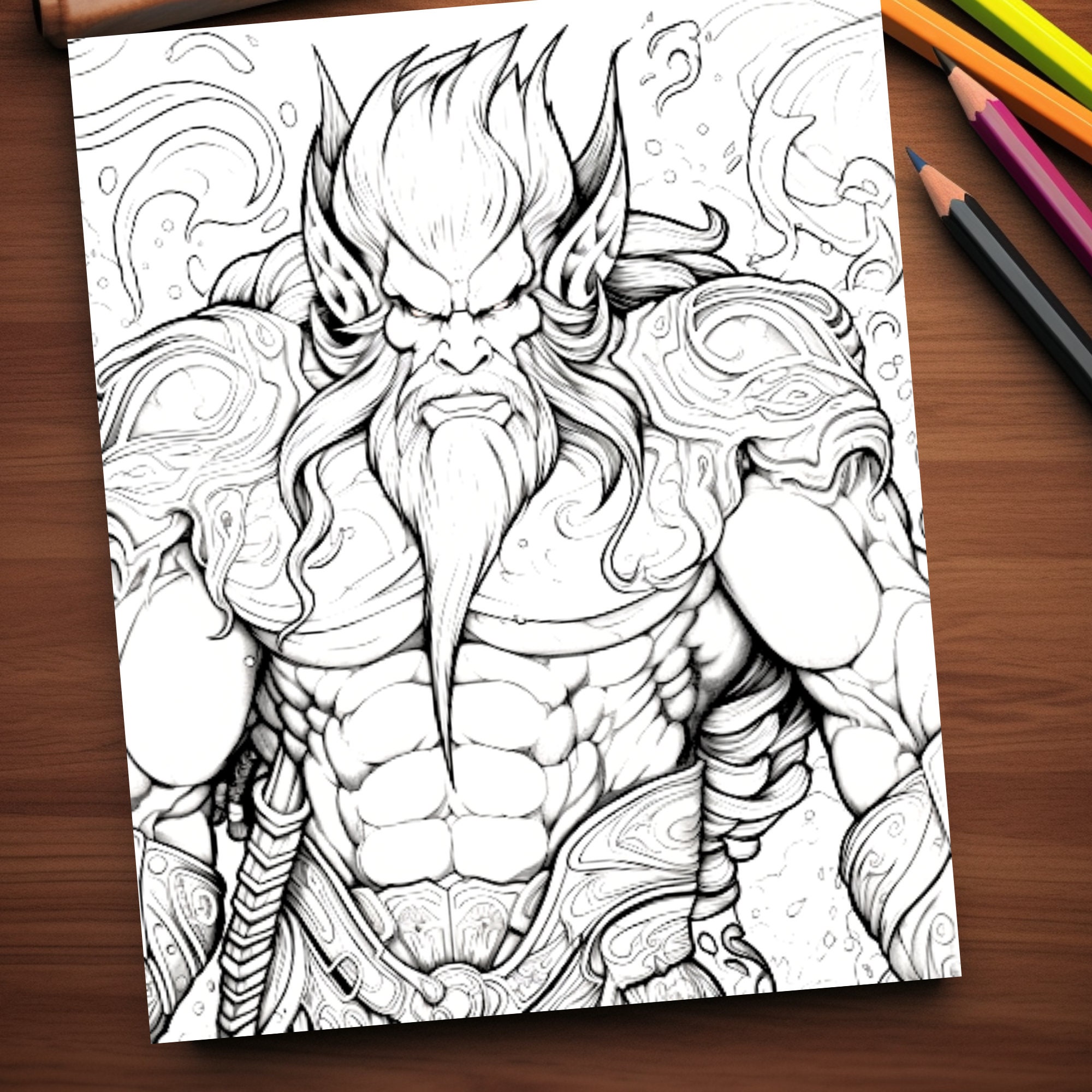 50 Mythical Creatures Coloring Pages Adult Coloring Printable - Etsy