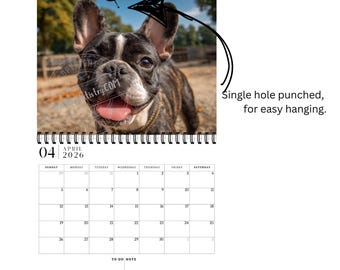 Calendario Da Parete 2026 Per Amanti Dei Cani - Con Cute Cuccioli, Griglie Grandi Per Organizzazione, 20x20 Cm
