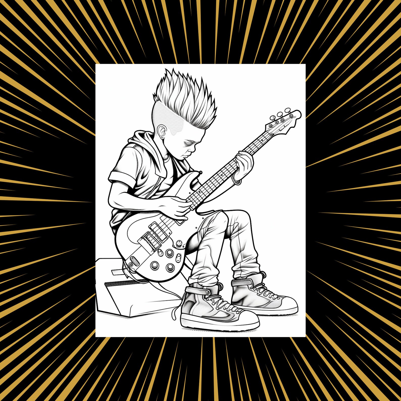40 Punk Rock Coloring Pages Rocker Coloring Book Old School Punk Rock Heavy Metal Coloring Pages