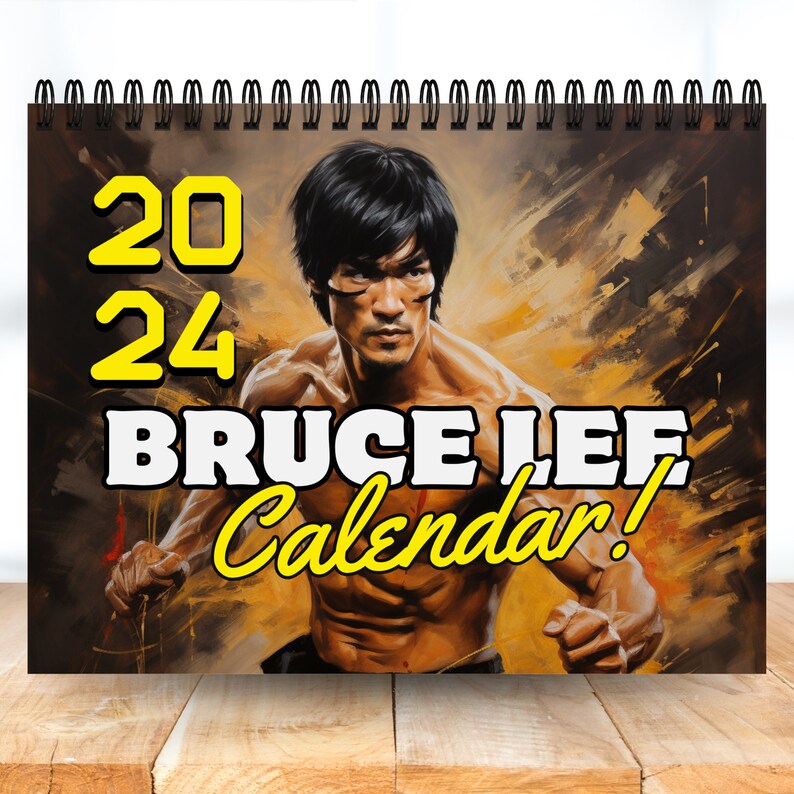 2025 Bruce Lee Calendar 12 Month Calendar Spiral Calendar Etsy Australia