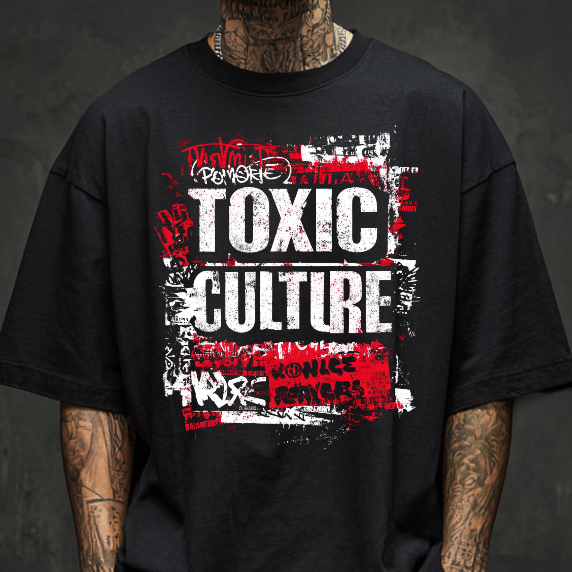 Toxic Culture Graphic Tee, Unisex Garment-dyed, Grunge Goth