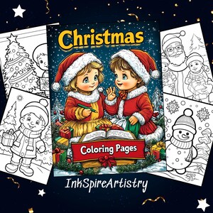 150 Christmas Coloring Pages | Fun Holiday Printable for Kids & Adults | Digital Download Winter Activity | Christmas Xmas  Coloring Prints