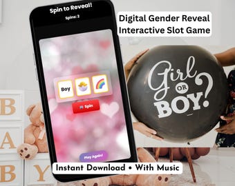 Gender-Reveal-Spiel, interaktives Spielautomatenspiel, Babyparty-Spiel, Online-Gender-Reveal-Spiel