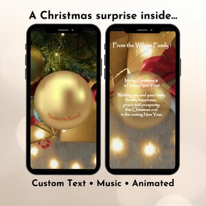 Christmas Scratch Card Digital, Holiday Tree Reveal, Merry Christmas Surprise