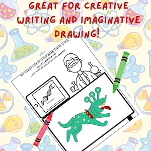 Design Your Own Creature Worksheets, Monster Maker & Fantasy Animal Creation Lab, Creative Writing Prompts for Kids, Homeschool Art Activity