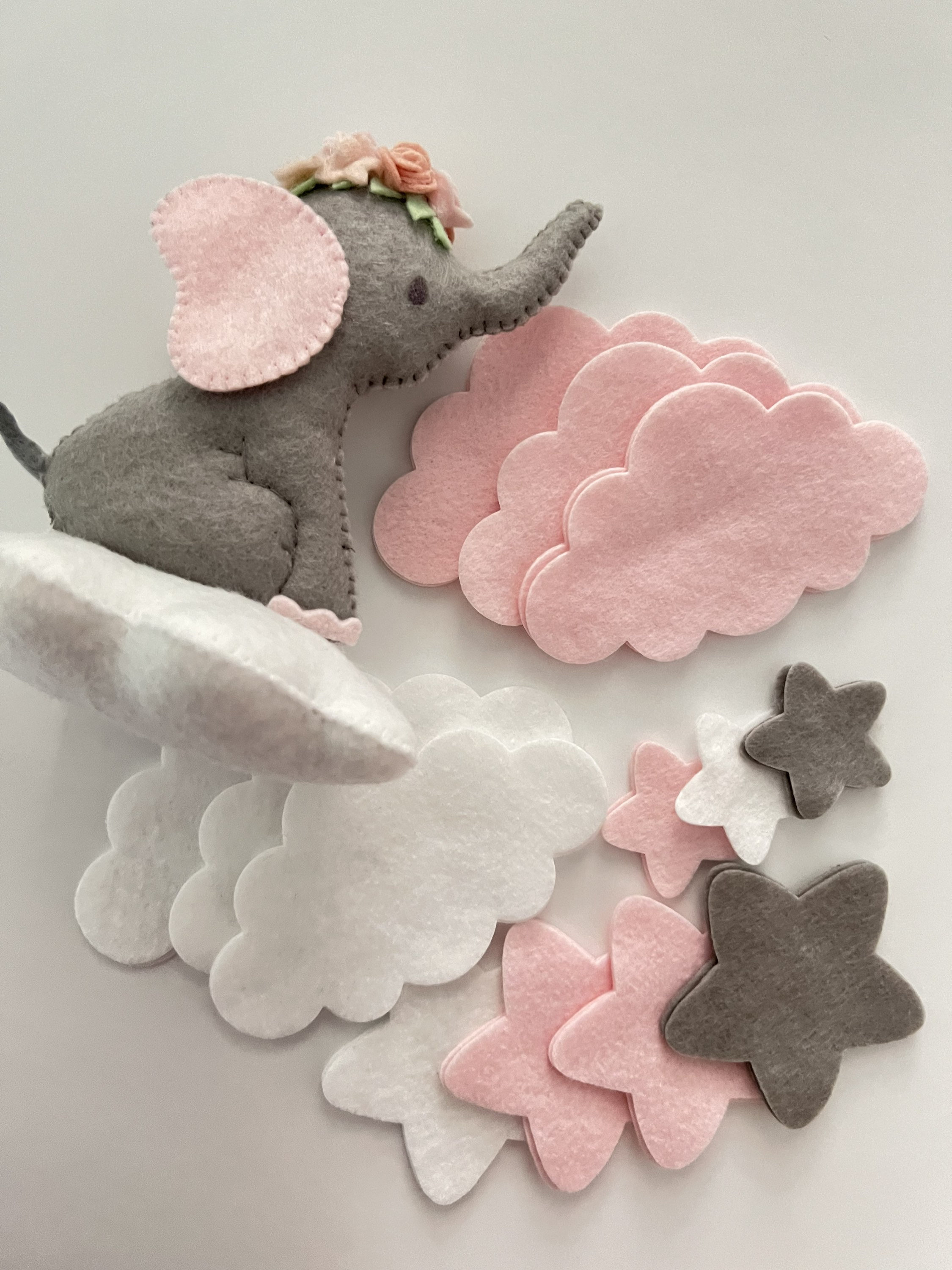 Baby Elephant Mobile Elephant Mobile Personalization Mobile Etsy