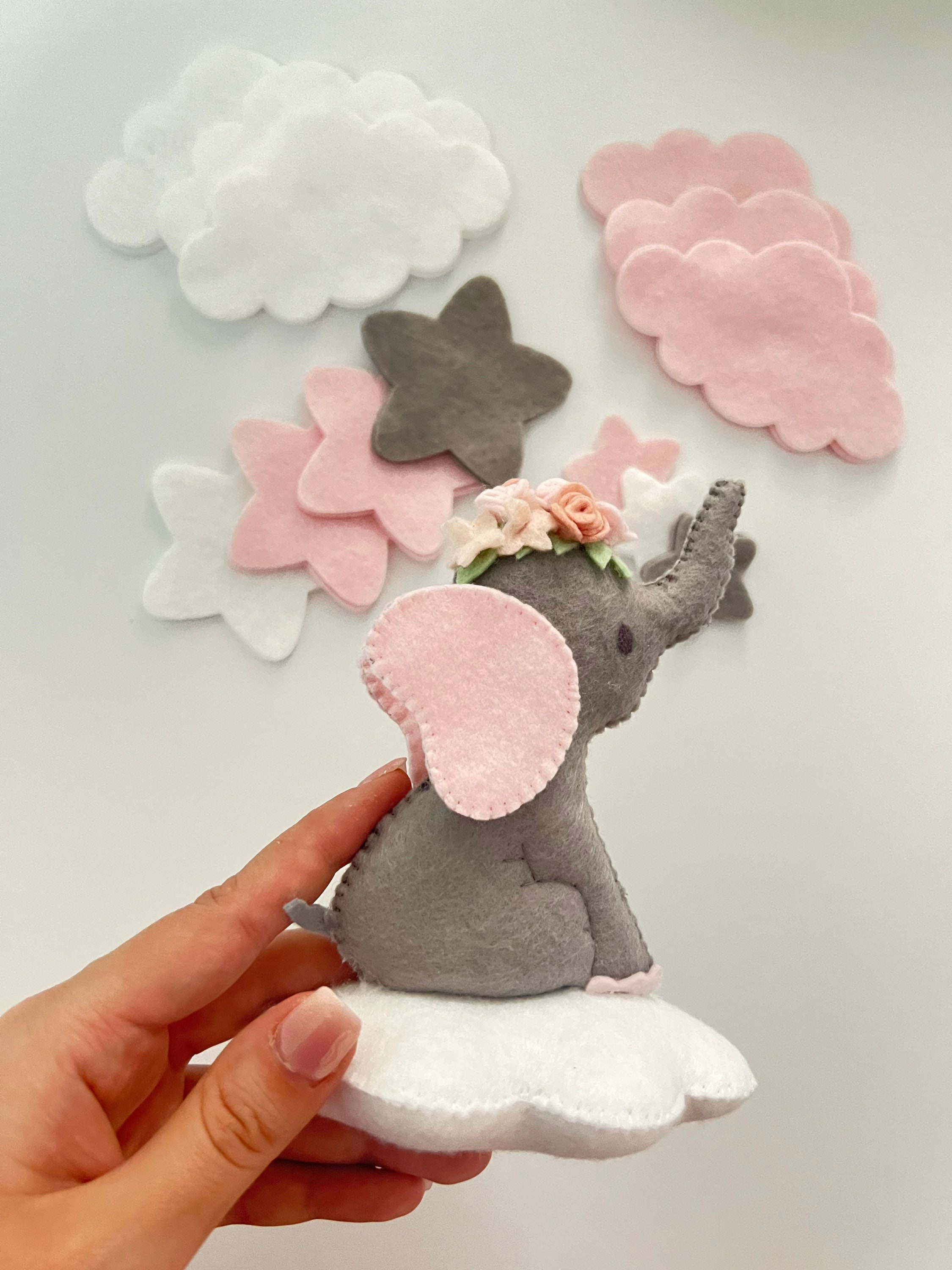 Baby Elephant Mobile Elephant Mobile Personalization Mobile Etsy