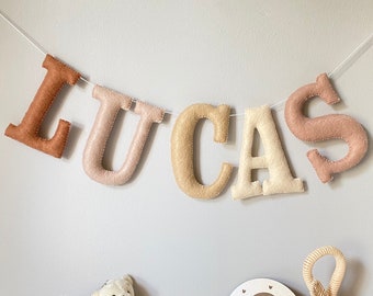 Felt Name Banner/Felt Name Garland/Birthday Garland/Felt Garland/Nursey Decor/Customised Baby Room Bunting/Personalised Baby Gift