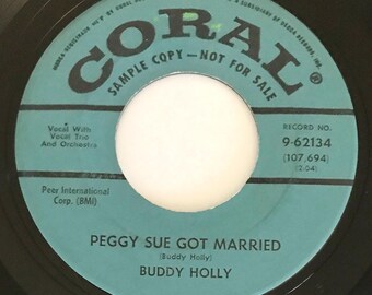 Buddy Holy 1959 Blue Promo, Peggy Sue Got Married / Weinen, Warten, Hoffen E