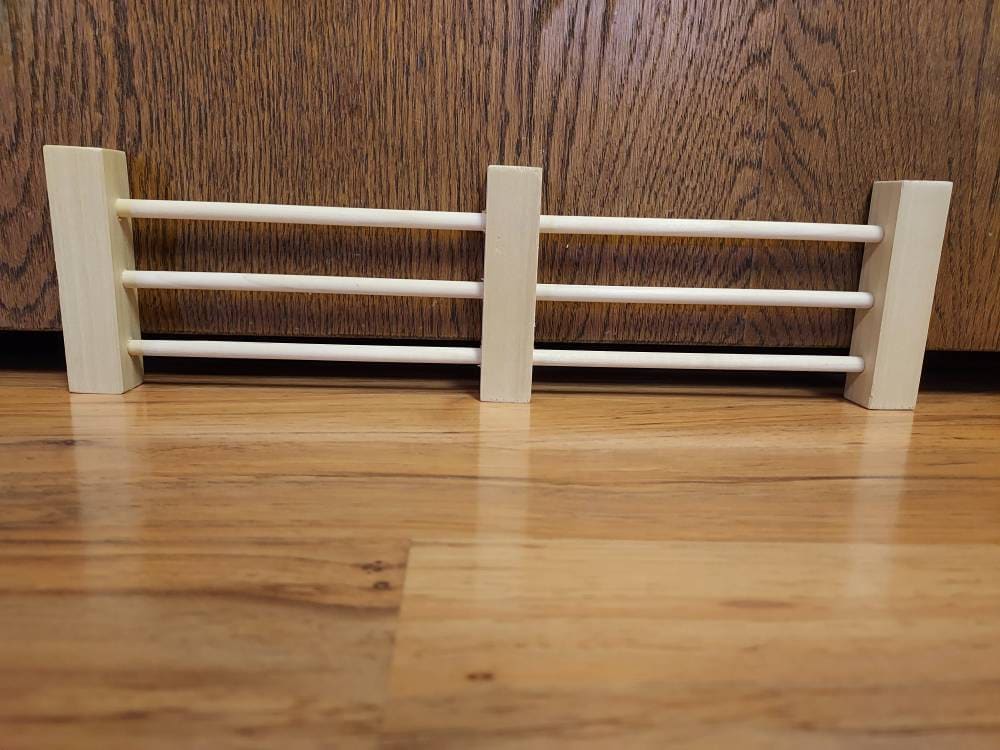 Lot of 4 Wooden Toy Fence 3 3/8 Tall X 12.5 Long 3 Rail Etsy