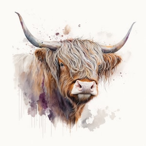 Cross Stitch Highland Cow 5 PDF Counted cross stitch pattern Wall decor Gift for him gift for her DIY Gift Wildlife Instant digital download