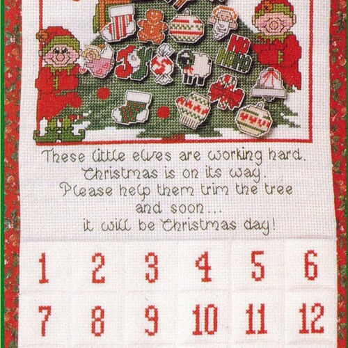 Cross Stitch Advent Calendar Pattern PDF Digital Download Etsy