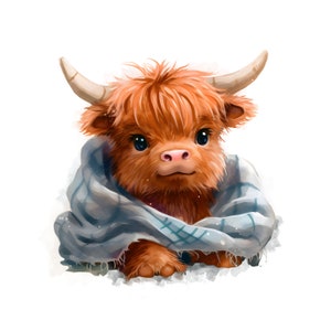 Cross Stitch Highland Cow baby calf #24 PDF Counted cross stitch pattern Baby room decor kids room decor DIY Gift Instant digital download