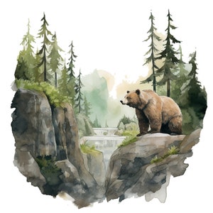 Cross Stitch Bear #3 Counted Cross Stitch Pattern Wall Decor DIY Gift for him PDF Digital Download Wildlife Cross Stitch Animal Needlework