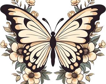Butterfly Cross Stitch Pattern #1 (PDF Digital Download)