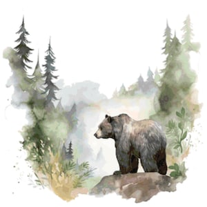 Cross Stitch Bear #5 Counted Cross Stitch Pattern Wall Decor DIY Gift for him PDF Digital Download Wildlife Cross Stitch Animal Needlework