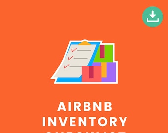 Szablon dla firm STR, takich jak Airbnb | Lista kontrolna inwentarza | Zorganizuj swoją firmę STR z łatwością