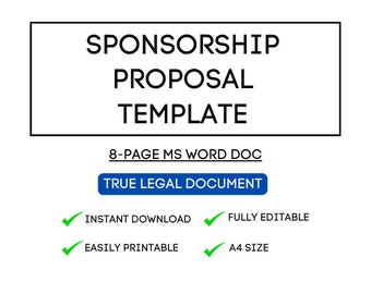 Dostosowywalny szablon propozycji sponsoringu dla wydarzeń i projektów