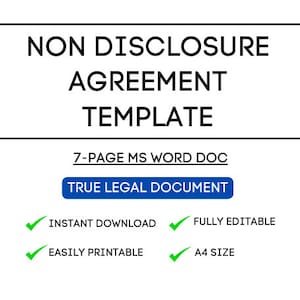 Customizable Non-Disclosure Agreement Template for Business and Personal Use
