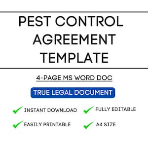 Pest Control Services Agreement
