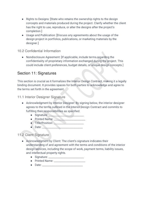 Contrato De Diseño De Interiores Modelo Contrato Interiorismo | PDF