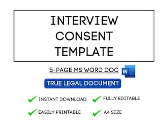 Szablon umowy o wyrażeniu zgody na wywiad — edytowalny i łatwy w użyciu
