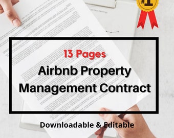 Wzór umowy o zarządzanie nieruchomością Airbnb: umowa najmu na wakacje (do natychmiastowego pobrania)