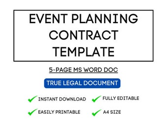 Szablon kompleksowej umowy o planowaniu wydarzeń