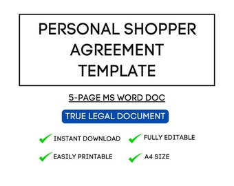 Szablon umowy z osobistym doradcą zakupowym, który można dostosować