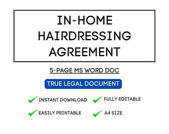 Wzór umowy o świadczenie profesjonalnych usług fryzjerskich w domu