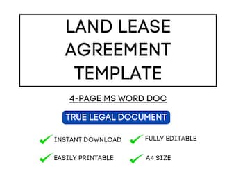 Plantilla de contrato de arrendamiento de terrenos: fácil de usar