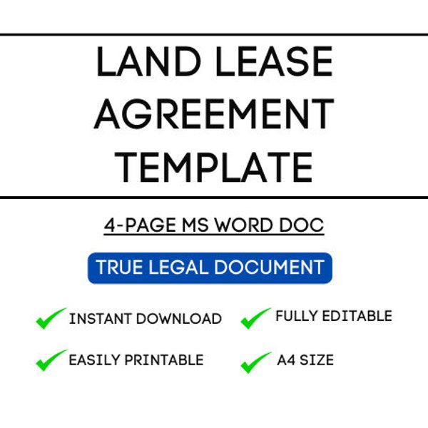 Land Lease Agreement Template - User-Friendly