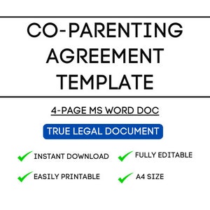 Co-Parenting Agreement Template - Simplified