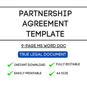 Editable Business Partnership Agreement Template