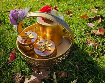 Handmade Indian Metal Gift Set: Wedding, Housewarming Favors