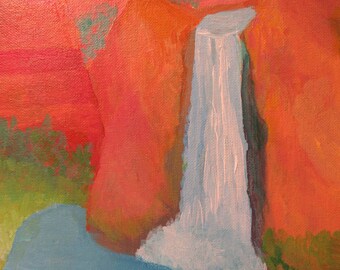 Grand Canyon National Parks  Painting- Havasu Falls - Acrylic Landscape