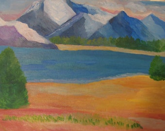 North Cascades National Park Painting - Acrylic Landscape