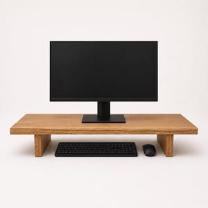 Monitorständer aus Holz, Schreibtischerhöhung, Computer-Organizer, minimalistische Bürodekoration, Home-Workspace
