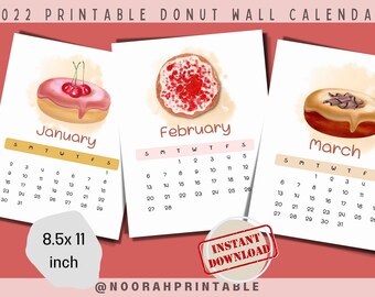 Donut Calendar  Etsy