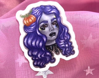 Halloween Babe Sticker