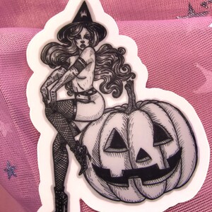 Jack’o’lantern Witch Sticker