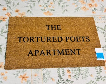 Coir Doormat / Porch Rug / Carpet / Media, Music, Lyrics / Poets / Dickinson / Apartment Decor Gift / Valentines Day / Anniversary