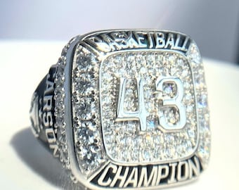 Custom sports / championship ring -sterling silver/10KT gold- personalized-Jour Nouveau Jewelry