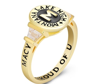Women s Customized Class Ring School Ring Sports Championship Ring Sterling Silver jour Nouveau Jewelry Etsy