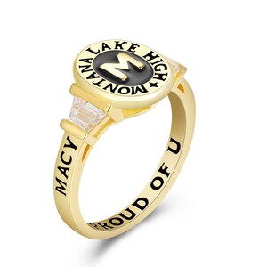Custom Engraved COLLEGE CLASS RINGS Sterling Silver Everyday Best Friend Rings Fraternity Sorority Ring Dance Cheerleader Championship Rings Etsy