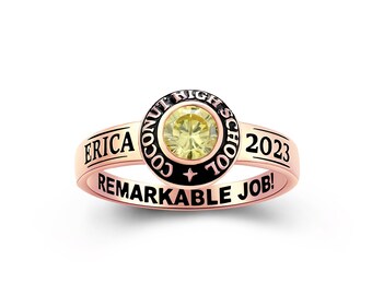 Women's Class Ring Custom Made for High School and College | Etsy