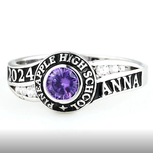 Best Seller* Customized high school class ring for ladies, new design graduation ring- Jour Nouveau Jewelry