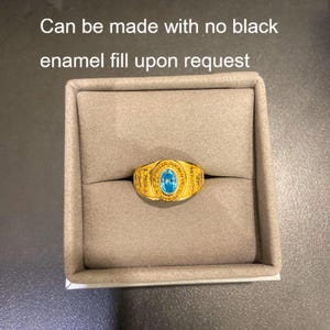 Best Value Class Ring! Women's customized graduation ring in sterling silver/10K Gold -classic oval-by Jour Nouveau Jewelry image 5