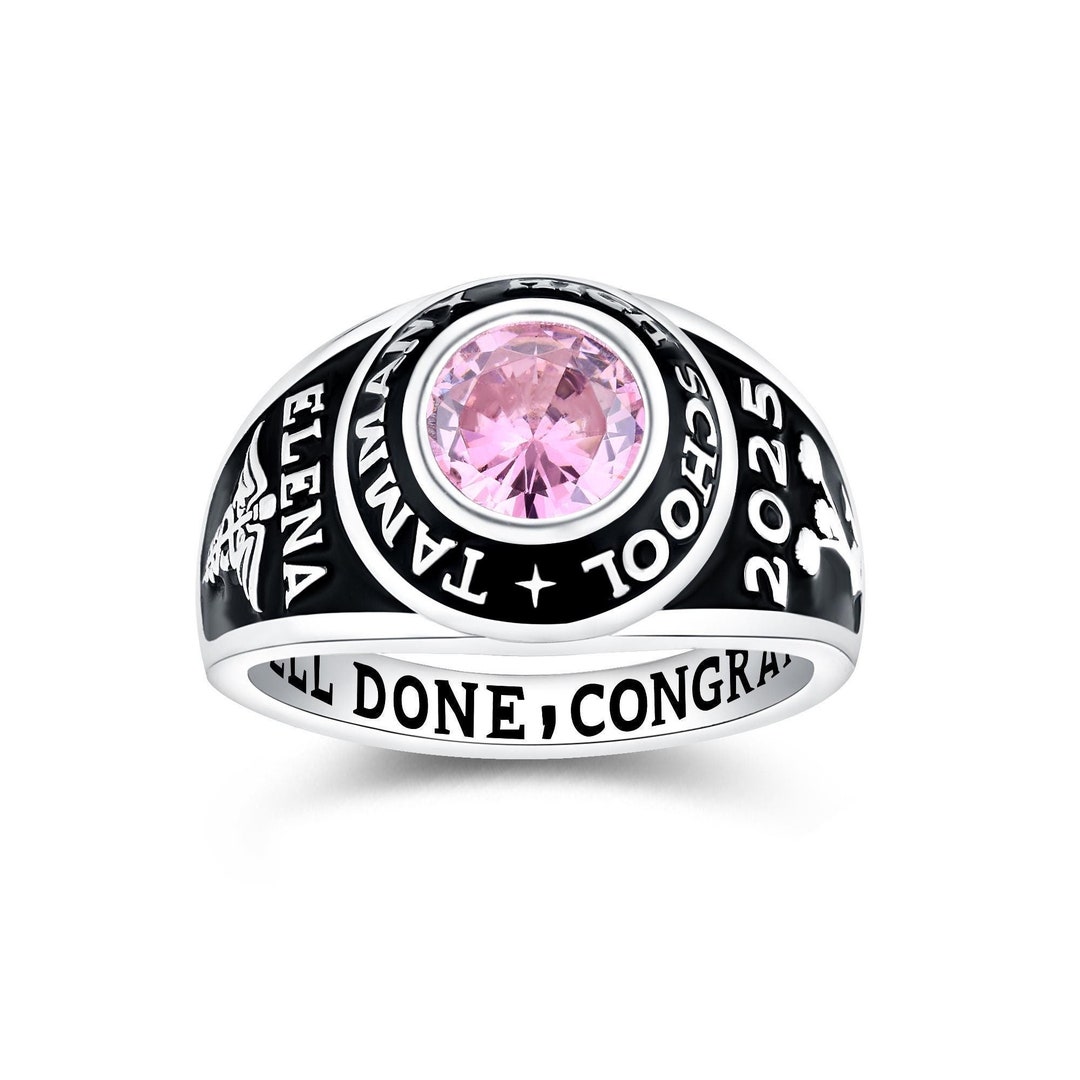 Target Class Rings Women's Customizable Class Ring Sterling Silver/10k Gold for High ...
