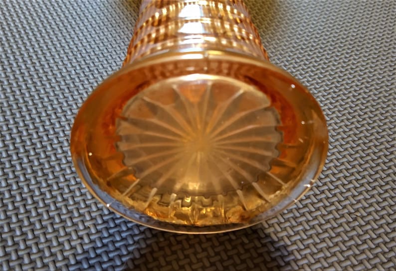 Marigold Carnival Swung Glass Imperial Ripple Funeral Vase Etsy